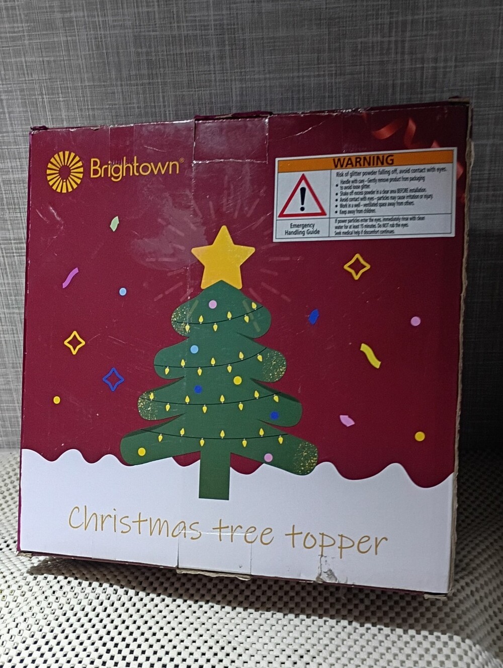 STAR ⭐ Christmas Tree Topper Model: 39060S BRIGHTOWN green cord BRAND-NEW
